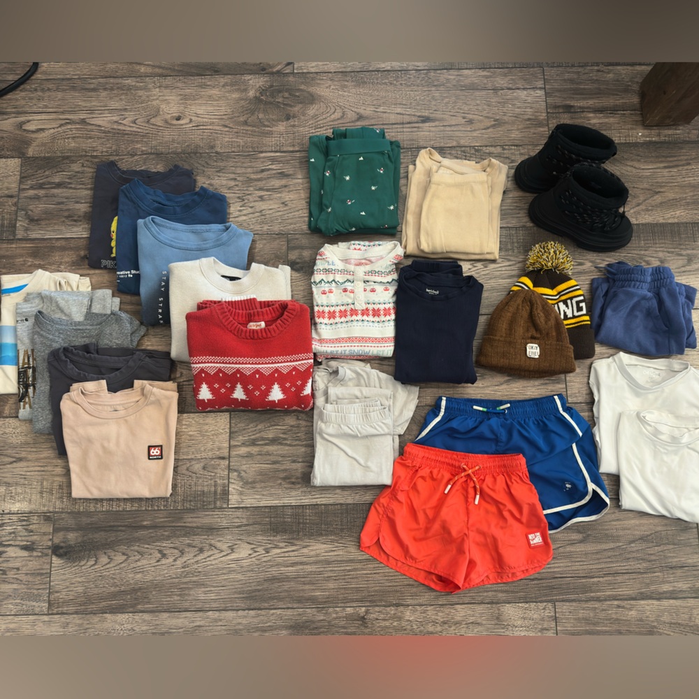 Bundle of Boy Clothes (size 6-8) - Zara, Cat & Jack, CARHARTT, Burt’s Bees